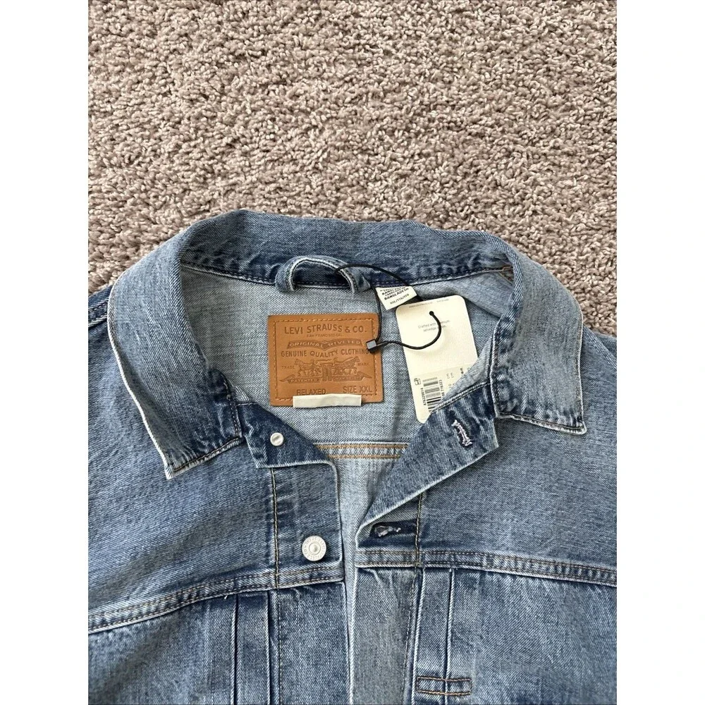 Levi’s Premium Blue Selvedge Denim Type II Trucker Jacket US Size XL New